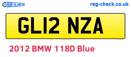 GL12NZA are the vehicle registration plates.