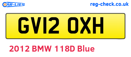 GV12OXH are the vehicle registration plates.