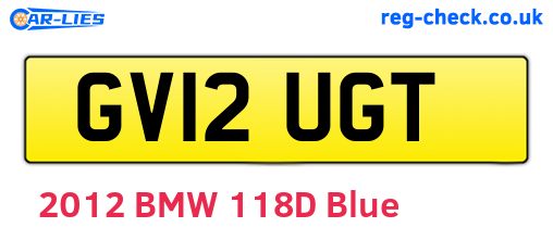 GV12UGT are the vehicle registration plates.