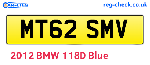 MT62SMV are the vehicle registration plates.