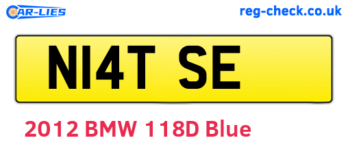 N14TSE are the vehicle registration plates.