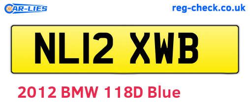 NL12XWB are the vehicle registration plates.