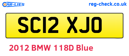 SC12XJO are the vehicle registration plates.