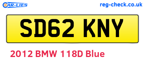SD62KNY are the vehicle registration plates.
