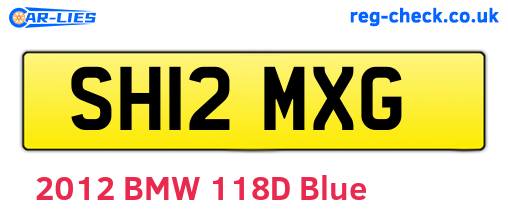 SH12MXG are the vehicle registration plates.
