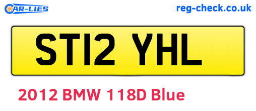 ST12YHL are the vehicle registration plates.