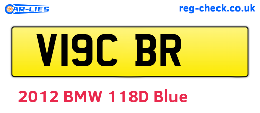 V19CBR are the vehicle registration plates.