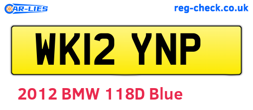 WK12YNP are the vehicle registration plates.