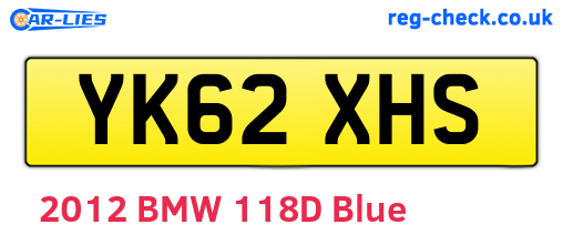 YK62XHS are the vehicle registration plates.