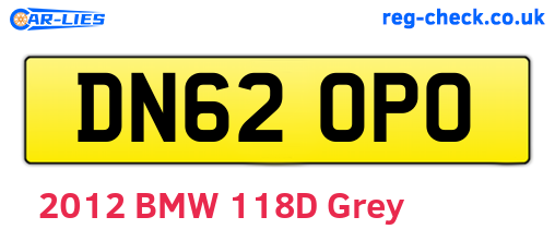 DN62OPO are the vehicle registration plates.