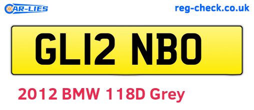 GL12NBO are the vehicle registration plates.