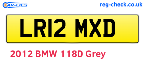 LR12MXD are the vehicle registration plates.
