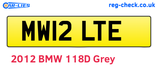 MW12LTE are the vehicle registration plates.