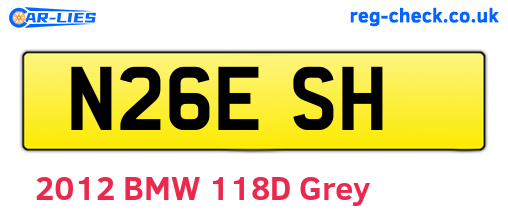 N26ESH are the vehicle registration plates.