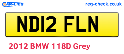 ND12FLN are the vehicle registration plates.