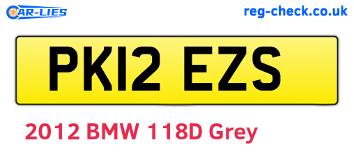PK12EZS are the vehicle registration plates.