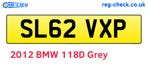 SL62VXP are the vehicle registration plates.