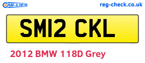 SM12CKL are the vehicle registration plates.