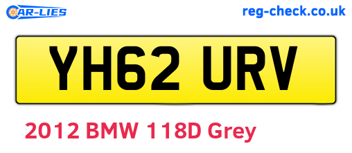 YH62URV are the vehicle registration plates.
