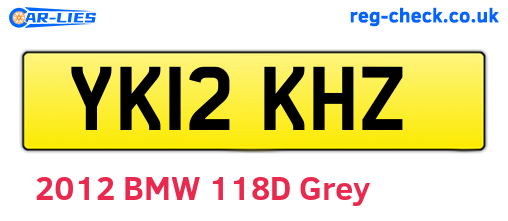 YK12KHZ are the vehicle registration plates.