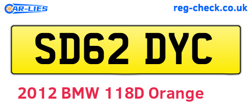 SD62DYC are the vehicle registration plates.