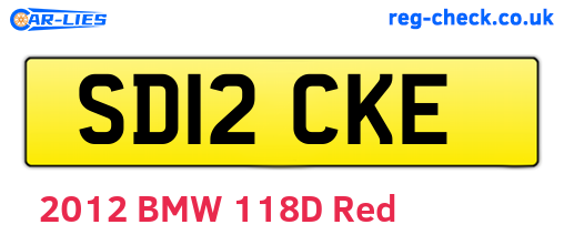 SD12CKE are the vehicle registration plates.