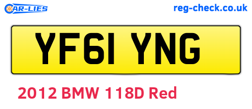 YF61YNG are the vehicle registration plates.