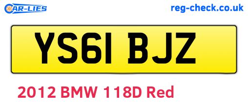 YS61BJZ are the vehicle registration plates.