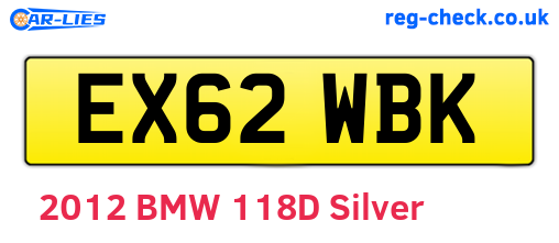 EX62WBK are the vehicle registration plates.