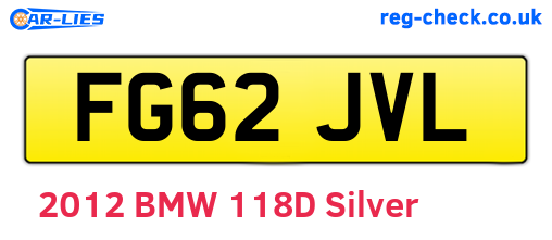 FG62JVL are the vehicle registration plates.