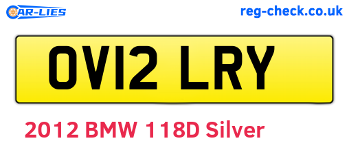 OV12LRY are the vehicle registration plates.