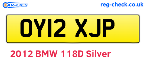 OY12XJP are the vehicle registration plates.