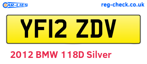 YF12ZDV are the vehicle registration plates.