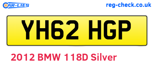 YH62HGP are the vehicle registration plates.