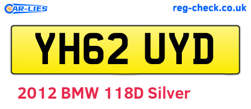 YH62UYD are the vehicle registration plates.