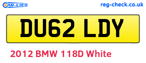 DU62LDY are the vehicle registration plates.