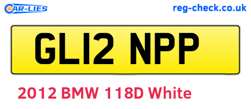 GL12NPP are the vehicle registration plates.
