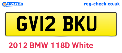 GV12BKU are the vehicle registration plates.