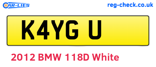 K4YGU are the vehicle registration plates.