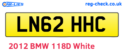 LN62HHC are the vehicle registration plates.