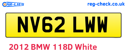 NV62LWW are the vehicle registration plates.