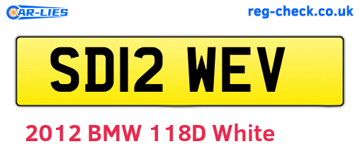 SD12WEV are the vehicle registration plates.