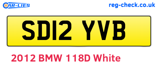 SD12YVB are the vehicle registration plates.