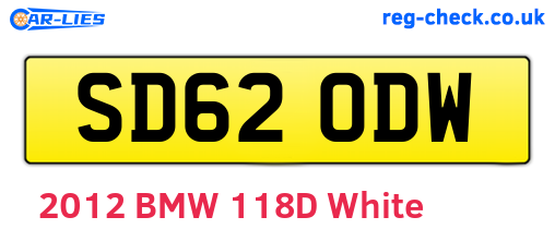 SD62ODW are the vehicle registration plates.