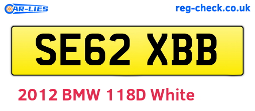 SE62XBB are the vehicle registration plates.