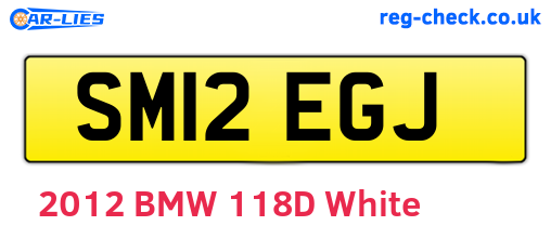 SM12EGJ are the vehicle registration plates.