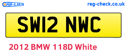SW12NWC are the vehicle registration plates.