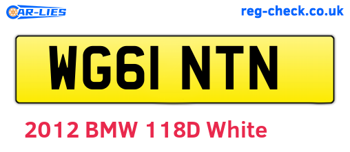 WG61NTN are the vehicle registration plates.