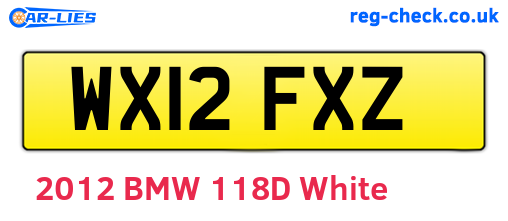 WX12FXZ are the vehicle registration plates.