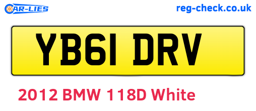 YB61DRV are the vehicle registration plates.
